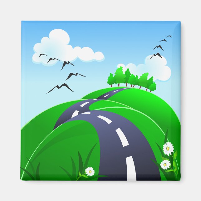 Hilly road, aimant (Devant)