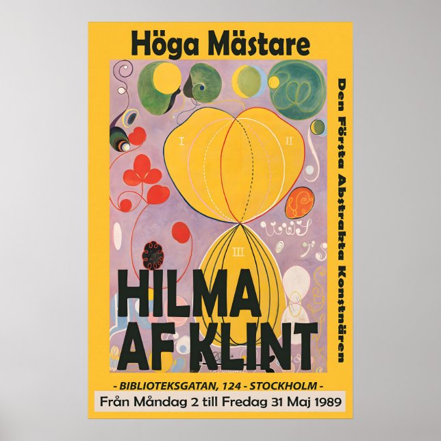 Hilma Af Klint Exhibition Poster Modern Abstract (Devant)