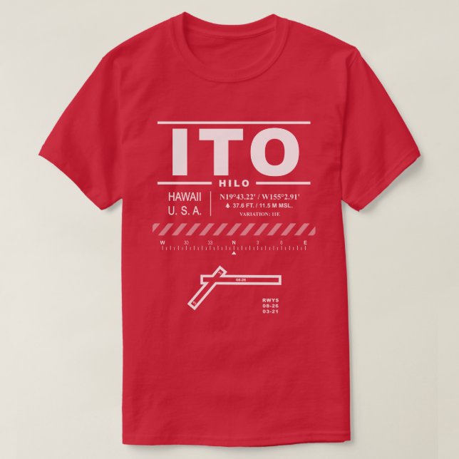 Hilo Aéroport international ITO T-Shirt (Design devant)