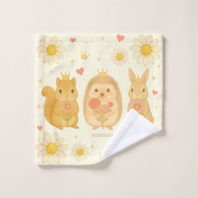 HIMEKARI Stars Wash Towel – Cream (Gant de toilette)