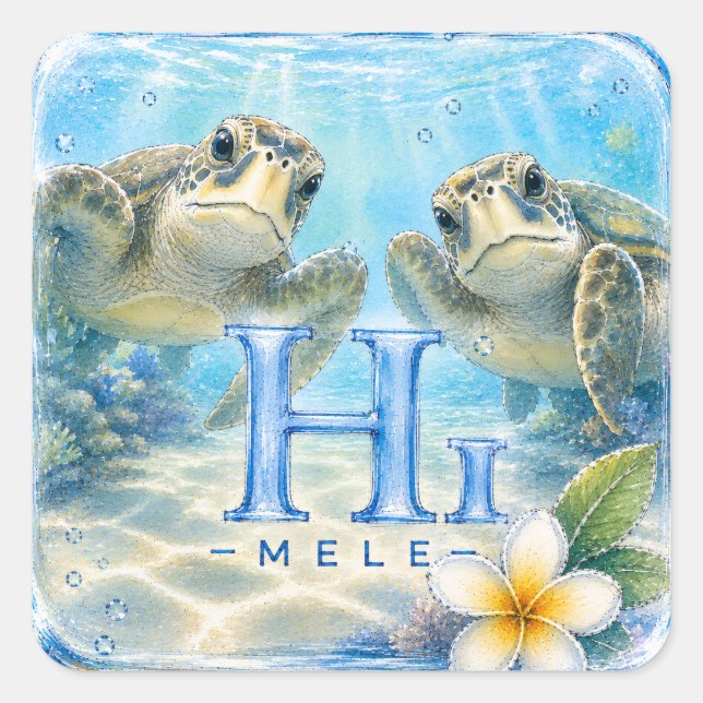HIMELE Autocollant Little Hawaiʻi — Honu (Devant)