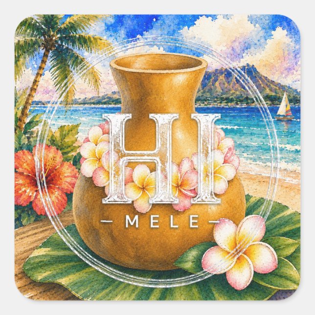 HIMELE Autocollant Little Hawaiʻi — Ipu (Devant)