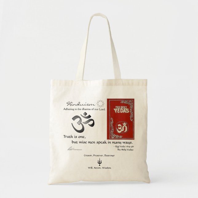 Hindouisme - sac fourre-tout à passage (Devant)