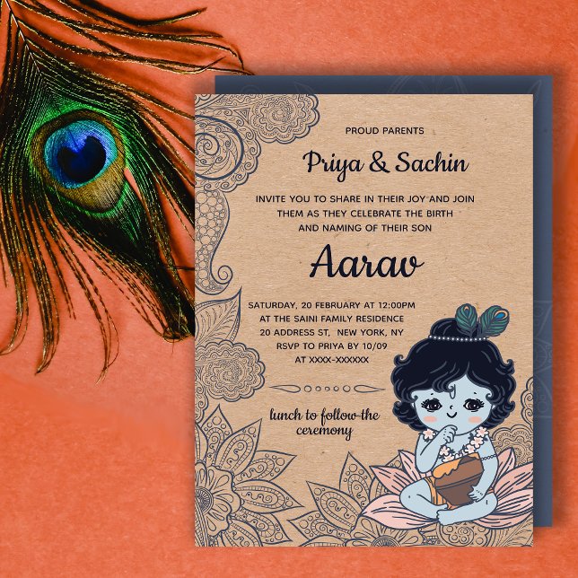 Hindu Namkaran Baby Naming Ceremony Invitation (Créateur téléchargé)