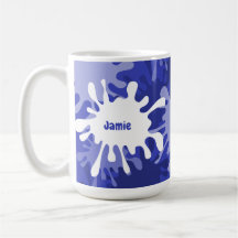 Hip Abstraite peinture bleue Splatter Thé Mug