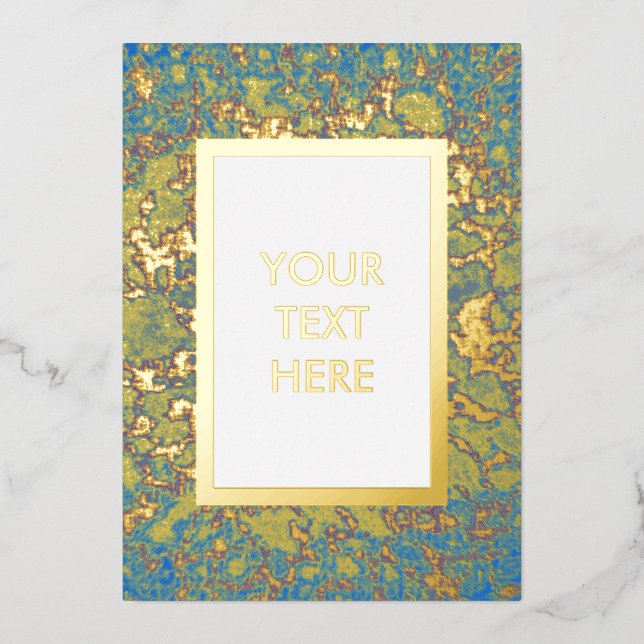 Hip Carte moderne avec Artsy Design Foil Invitatio (Recto)
