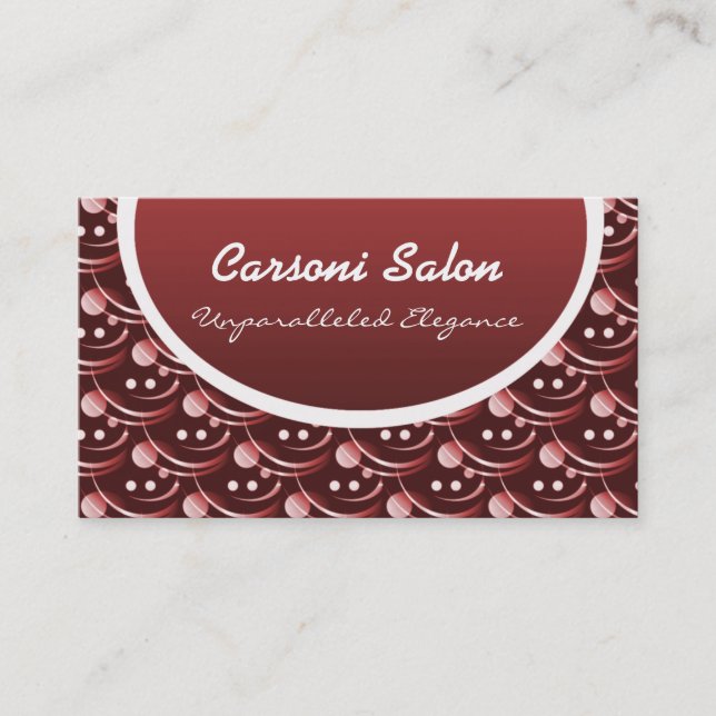 Hip et Carte de visite élégant, Maroon (Devant)