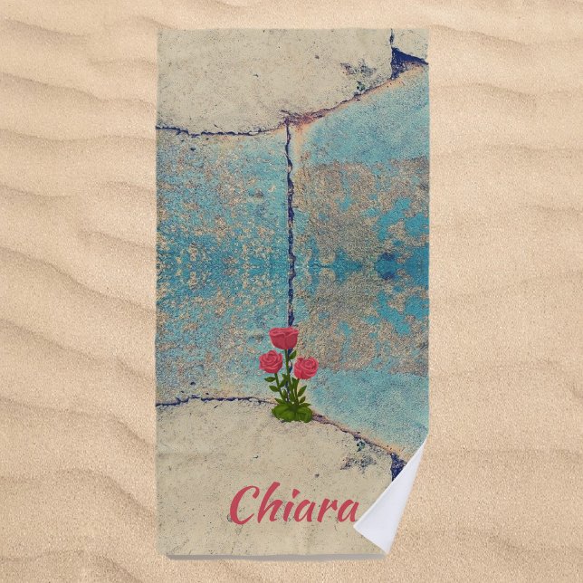 Hip et Joli Rose de la serviette de plage de béton (Créateur téléchargé)