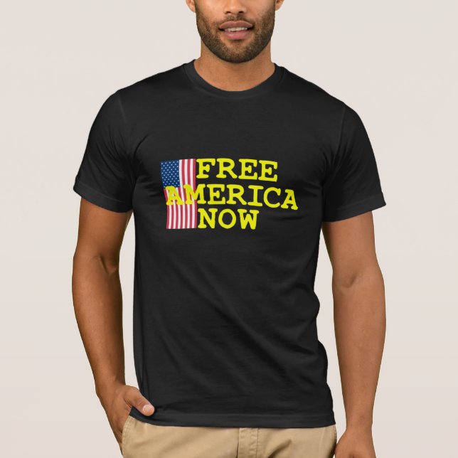 Hip Free America Now T-Shirt Design, USA Freedom (Devant)