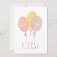 Hip Hip Hooray, Joyeux anniversaire. Ballons migno