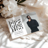 Hip hip hourra photo graduation fête invitation