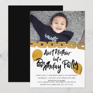 Hip hop Anniversaire Fête Photo Invitation