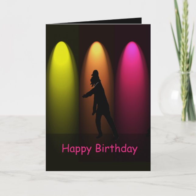 Hip hop Dance Girl Carte d'anniversaire personnali (Devant)