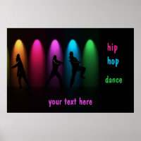 Hip hop Dance Girls on Stage Poster Modèle