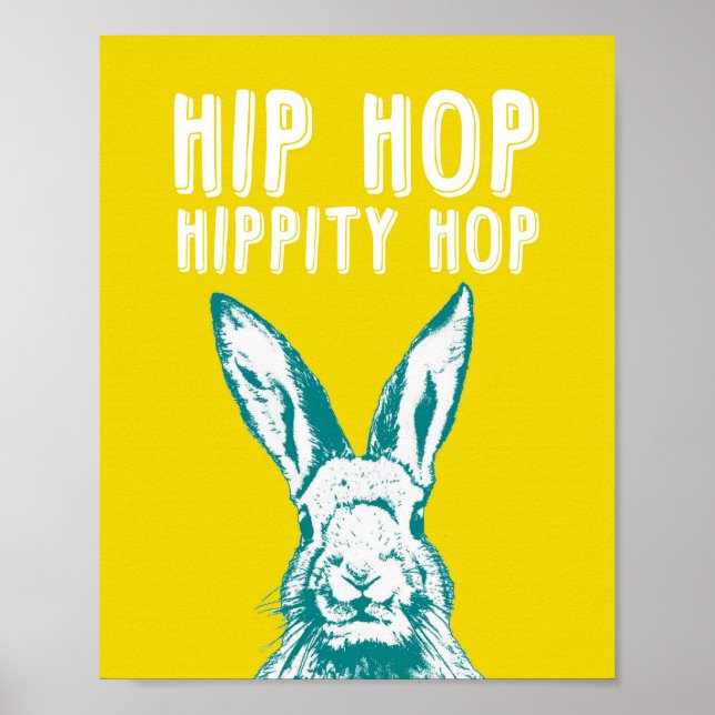 Hip hop Hippity Hop Rabbit | Poster Art Imprimer 8 (Devant)