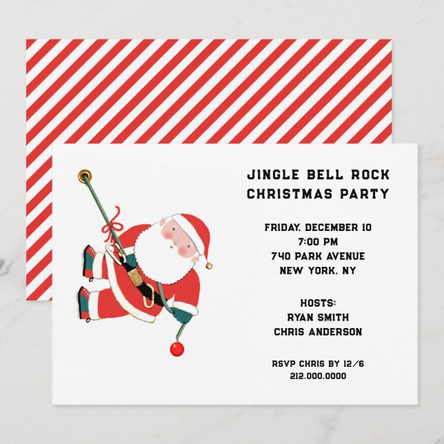 Hip hop Noël Fêtes Invitations (Devant / Derrière)