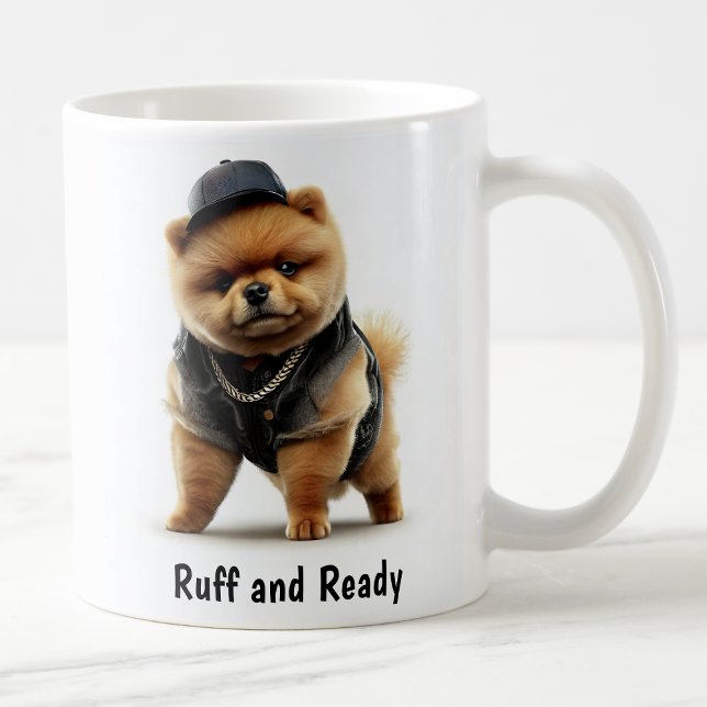 Hip hop Pomeranian Thug Café Mug (Créateur téléchargé)