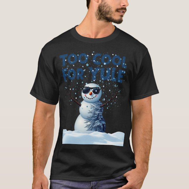 "Hip Snowman Holiday Design - T-Shirts (Devant)