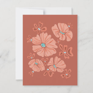 Hippie Blooms : Artwork Abstrait Red Flower Power