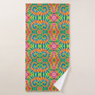 Hippie colorée Motif teinte Cravate
