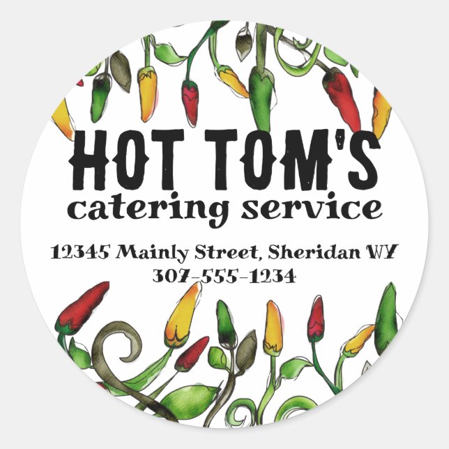 hippie doodle piment chaud coller étiquette cadeau (Devant)