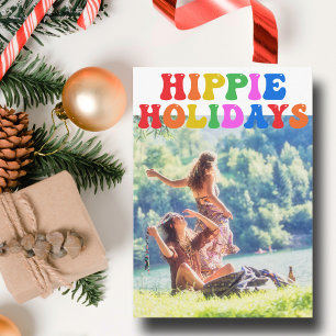 Hippie Holidays Cute Retro les années 70 Famille C