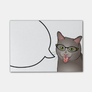 Hippie Kitty de geek de notes de post-it de chat
