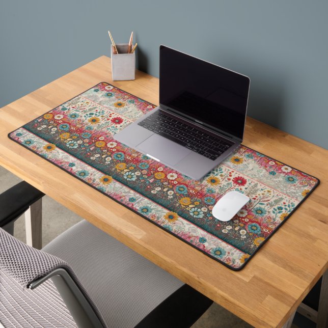 Hippie rétro : Folk Art Garden Bureau Mat (Bureau 2)