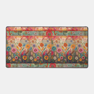 Hippie rétro : Mat de bureau du jardin rouge