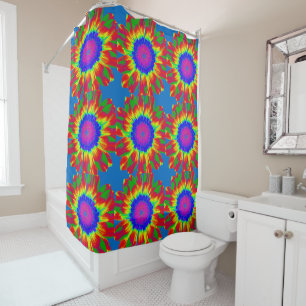 HIPPIE TIE DYE rideau de douche COLORÉ