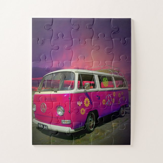 HIPPIE VAN PUZZLE FACILE GRAND PEICE JIGSAW PUZZLE (Vertical)