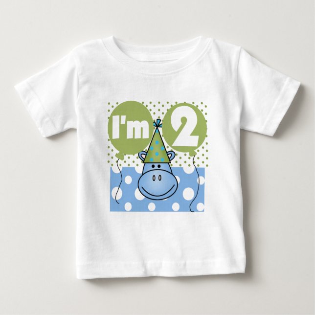Hippo 2e Anniversaire Tshirts et cadeaux (Devant)