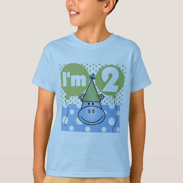 Hippo 2e Anniversaire Tshirts et cadeaux (Devant)