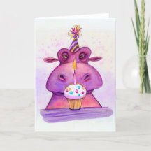 Hippo Anniversaire pour vous ! Carte