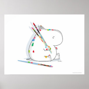 HIPPO ARTIST poster par Sandra Boynton