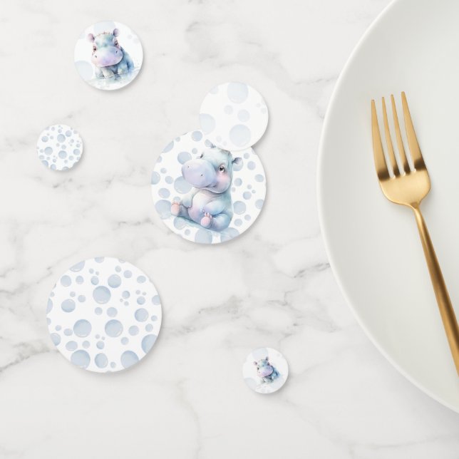 Hippo Baby shower Confetti (Groupe)