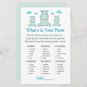 Hippo bleu Qu'y a-t-il dans votre sac à main