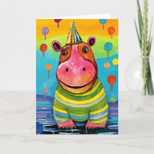 Hippo de la fête portuaire : Carte Anniversaire de