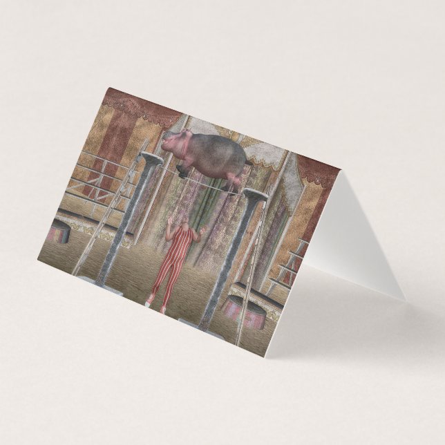 Hippo Drôle Sur Fil Haut (Front)