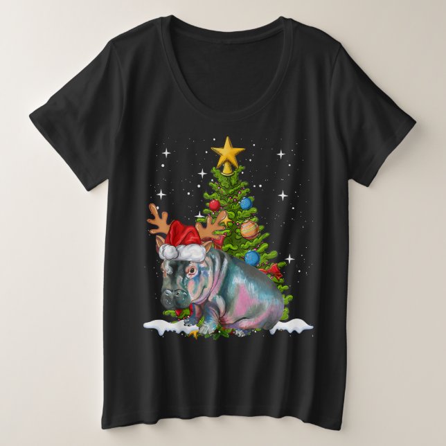 Hippo Fiona Arbre de Noël Hippopotame (Design devant)