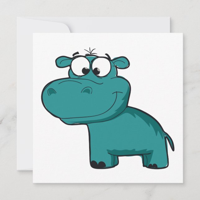 Hippo heureux bleu (Devant)