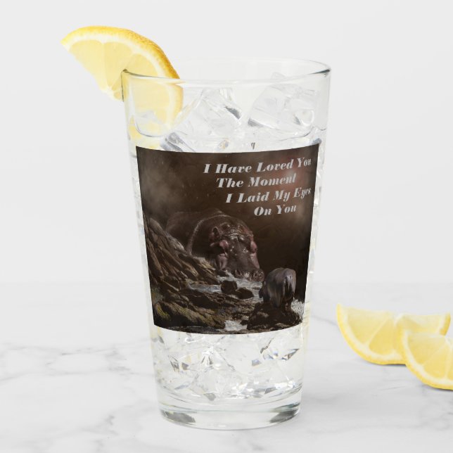 Hippo Love Notes, Anniversaire Boire du verre (Devant glace)