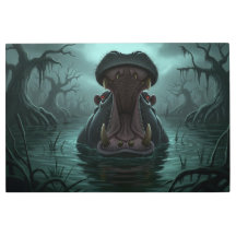 hippo peinture numérique fantastique dessin scène