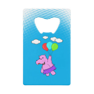 Hippo Rose Volant Avec Ballons