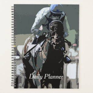 Hippocampe Avec Jockey En Blue Daily Planner