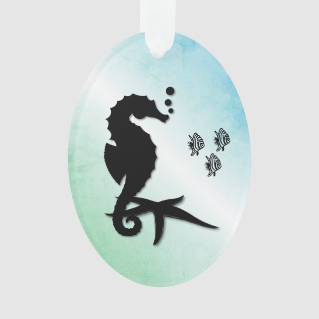 Hippocampe dans le vert (devant)