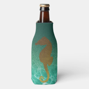 Hippocampe d'or et glacière de bouteille de