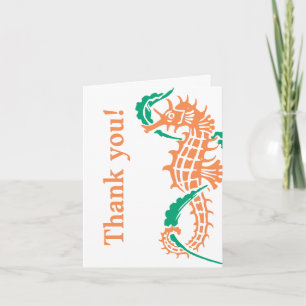 Hippocampe émeraude, mariage corail Merci