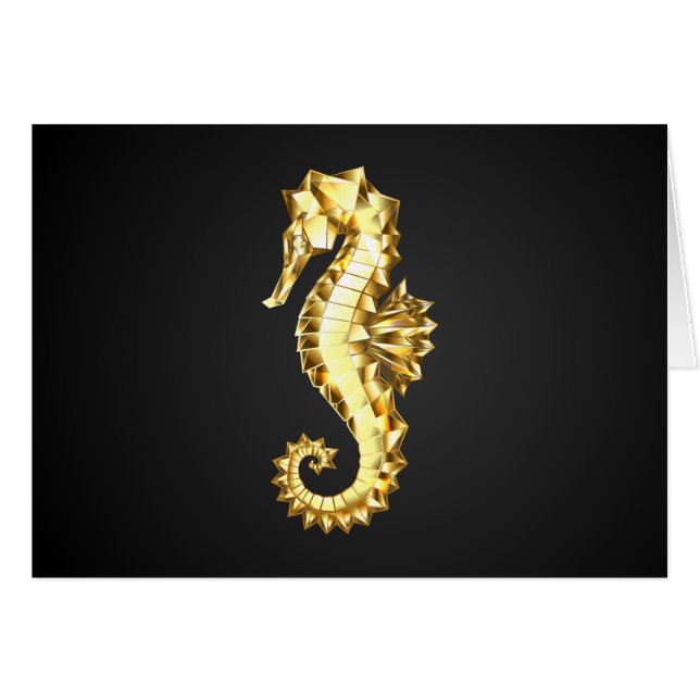 Hippocampe Polygonal Or (Devant horizontal)