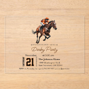 Hippodrome Anniversaire Derby Party Invitation